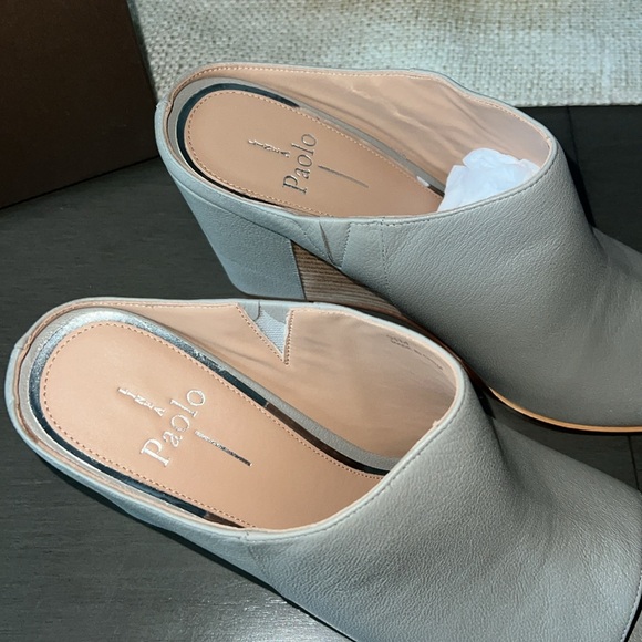 PAOLO LINEA GIAI BLOCK SLIP ON HEELED MULE SANDALS 9.5 - Picture 2 of 7